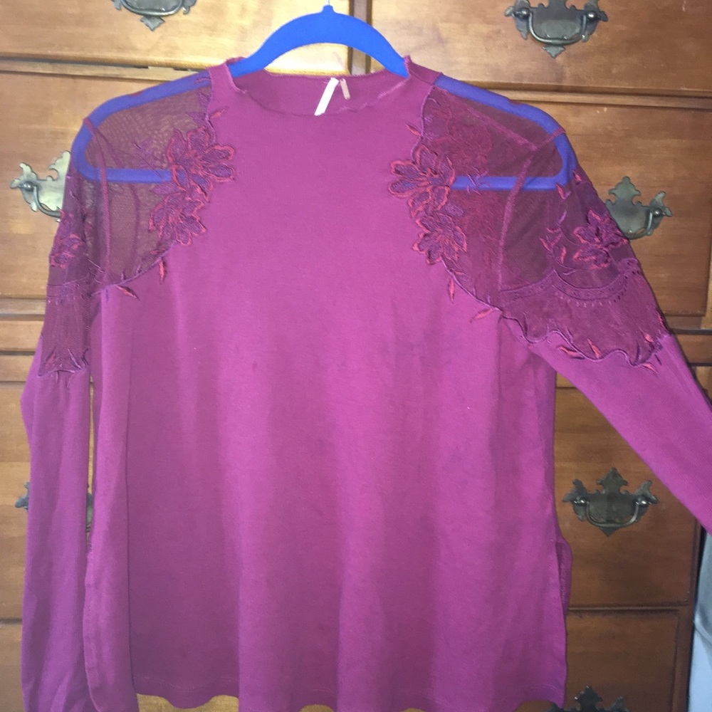 Free People Lace shirt